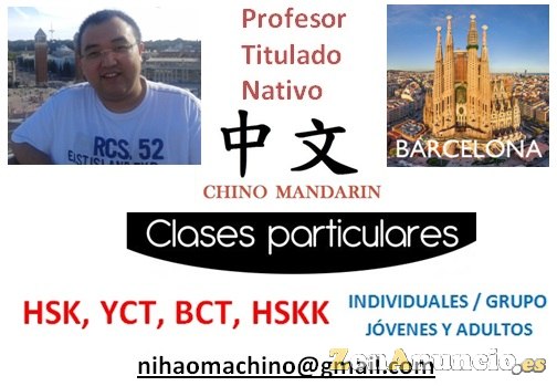curso de chino en Barcelona con profesor nativo titulado